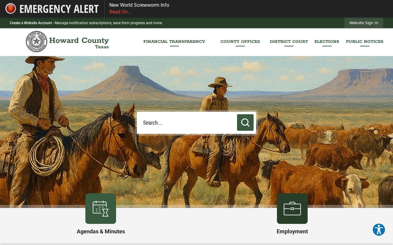 Howard County court docket access on the official county website
